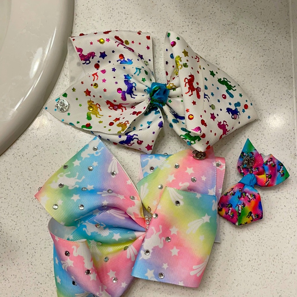 Lot of 3 Unicorn JoJo Bows